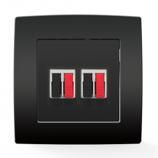 Πρίζα Ηχείων Διπλή Ανθρακί City 193721